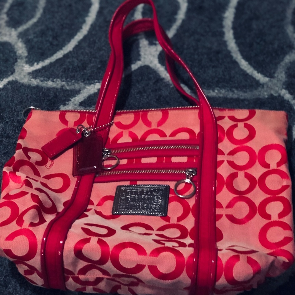 SOLD. Coach poppy handbag. Hot pink.